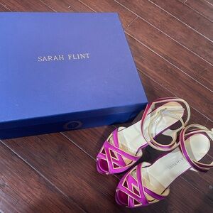 Sarah flint satin fuchsia heels